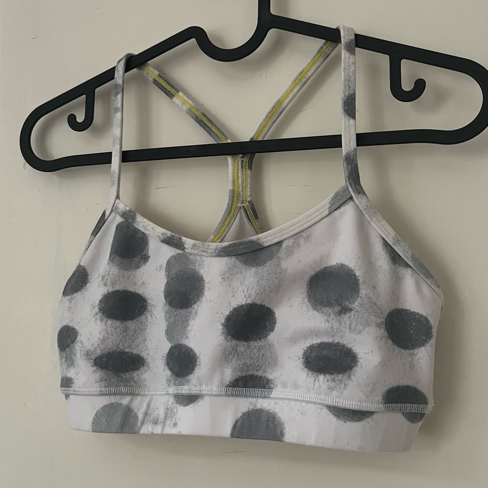 Lululemon Grey & White Polka Dot Sports Bra - Picture 3 of 5